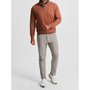 NEW GENTEAL cotton modal quarter zip sweatshirt in adobo